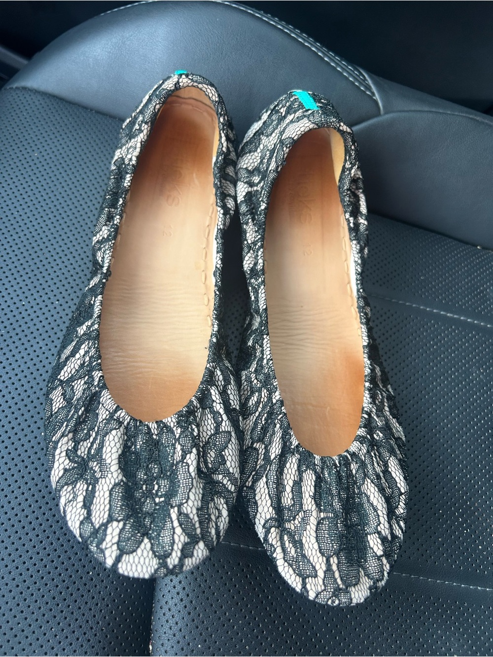 Tieks Black Lace Ballet Flats